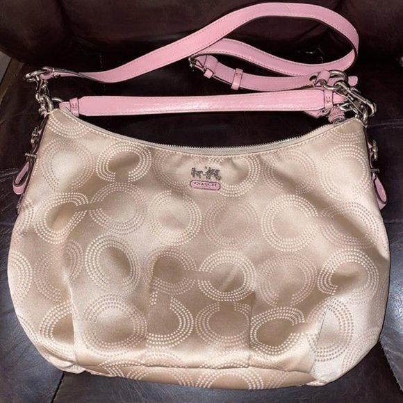 Coach Handbags - Coach Madison Dotted Op Art Shoulder Bag
